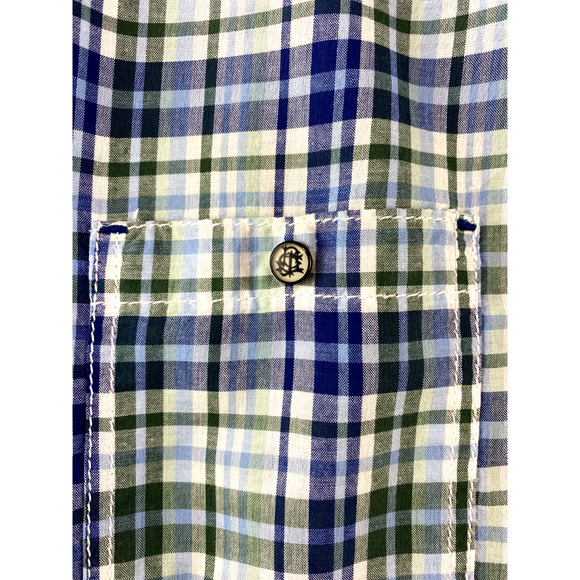 Buffalo David Bitton Multicolor Plaid Short Sleeve Button Up Shirt Mens Medium - Picture 4 of 9